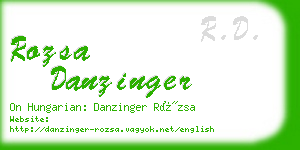 rozsa danzinger business card